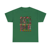 Deck The Halls And Not Your Family Christmas Funny Shirt - Christmas Funny Holiday Graphic T Shirt Short Sleeve Unisex Jersey Tee