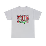 Jolly Nurse Christmas Funny Shirt - Christmas Funny Holiday Graphic T Shirt Short Sleeve Unisex Jersey Tee