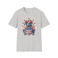 Patriotic Dachshund 4th of July - Unisex Softstyle T-Shirt