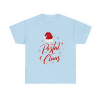 Postal Claus Christmas T Shirt - United States Postal Worker Postal Wear Post Office - Heavy Cotton Unisex