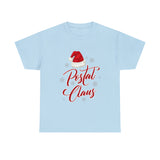 Postal Claus Christmas T Shirt - United States Postal Worker Postal Wear Post Office - Heavy Cotton Unisex