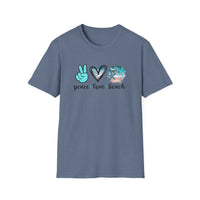 Peace Love Beach - Unisex Softstyle T-Shirt
