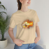 Flaming Football Bella Canvas Shirt - Football T Shirt, Football Gift, Football Lover, Game Day, Footballer, Football Life - Unisex