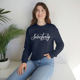 Selectively Social Sweatshirt - Gift for Her Gift for Him Funny Sarcastic Birthday Shirt - Unisex Heavy Blend Sweatshirt