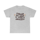 Fueled By Iced Coffee & Anxiety T Shirt - Funny Shirt - Unisex Jersey Short Sleeve Tee