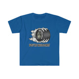 Rotating Earth Softstyle Shirt - Motorsports Burning Rubber Funny Shirt, Gift for Dad, Him, Brother, Son, - Short Sleeve Unisex T Shirt