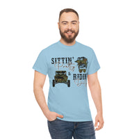 Sittin Pretty Riddin Dirty - Country Life Cotton T-Shirt - Graphic Tees For Women Men Country Shirt Farmhouse Country T Shirt