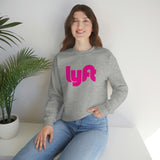 Driver Delivery Sweatshirt - New Logo Lyft, Lyft, Ride Share Sweatshirt - Unisex Heavy Blend Sweatshirt