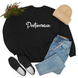 Postwoman Sweatshirt - United States Postal Worker Postal Wear Post Office Postal Mail Lady - Unisex Crewneck Sweatshirt