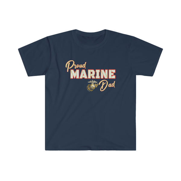Proud Marine Dad - Unisex Softstyle T-Shirt