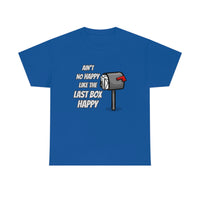 Last Box Happy - Short Sleeve Unisex T Shirt, United States Postal Worker Postal Wear Post Office Postal Shirt