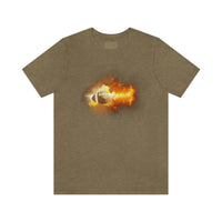 Flaming Football Bella Canvas Shirt - Football T Shirt, Football Gift, Football Lover, Game Day, Footballer, Football Life - Unisex