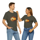 Flaming Football Bella Canvas Shirt - Football T Shirt, Football Gift, Football Lover, Game Day, Footballer, Football Life - Unisex