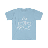 Lost Return to the South T Shirt - Texas Alabama Georgia North South Carolina Florida Louisiana Mississippi Tennessee Kentucky Virginia