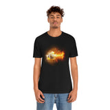 Flaming Football Bella Canvas Shirt - Football T Shirt, Football Gift, Football Lover, Game Day, Footballer, Football Life - Unisex