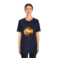 Flaming Football Bella Canvas Shirt - Football T Shirt, Football Gift, Football Lover, Game Day, Footballer, Football Life - Unisex