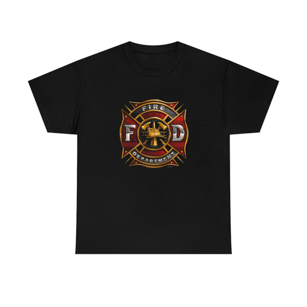 Firefighter T Shirt - Fire Department -100% Cotton Short Sleeve Unisex T-Shirt