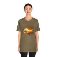 Flaming Football Bella Canvas Shirt - Football T Shirt, Football Gift, Football Lover, Game Day, Footballer, Football Life - Unisex