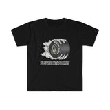 Rotating Earth Softstyle Shirt - Motorsports Burning Rubber Funny Shirt, Gift for Dad, Him, Brother, Son, - Short Sleeve Unisex T Shirt