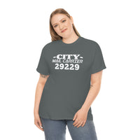 Custom City Carrier Zip Code Shirt - United States Postal Service Worker Postal Wear Post Office Postal Shirt - Heavy Cotton Unisex