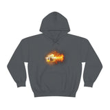 Flaming Football Hoodie - Football Hooded Sweatshirt, Football Gift, Football Lover, Game Day, Footballer, Football Life - Unisex