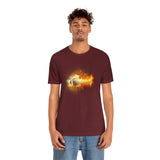 Flaming Football Bella Canvas Shirt - Football T Shirt, Football Gift, Football Lover, Game Day, Footballer, Football Life - Unisex