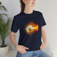 Flaming Football Bella Canvas Shirt - Football T Shirt, Football Gift, Football Lover, Game Day, Footballer, Football Life - Unisex