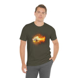 Flaming Football Bella Canvas Shirt - Football T Shirt, Football Gift, Football Lover, Game Day, Footballer, Football Life - Unisex