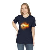 Flaming Football Bella Canvas Shirt - Football T Shirt, Football Gift, Football Lover, Game Day, Footballer, Football Life - Unisex