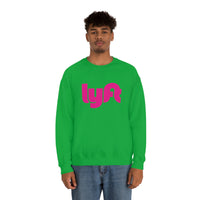 Driver Delivery Sweatshirt - New Logo Lyft, Lyft, Ride Share Sweatshirt - Unisex Heavy Blend Sweatshirt