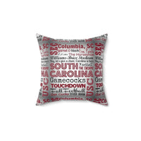 South Carolina Spun Polyester Square Zipper Pillow Case