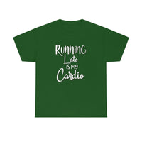 Running Late is my Cardio Shirt - Gift for Her Gift for Him Funny Sarcastic Birthday Graphic T Shirt Unisex Jersey Tees - Heavy Cotton