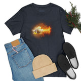 Flaming Football Bella Canvas Shirt - Football T Shirt, Football Gift, Football Lover, Game Day, Footballer, Football Life - Unisex