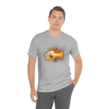 Flaming Football Bella Canvas Shirt - Football T Shirt, Football Gift, Football Lover, Game Day, Footballer, Football Life - Unisex