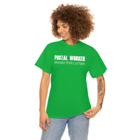 Postal Worker Caution - United States Postal Worker Postal Wear Post Office Postal Shirt - Heavy Cotton Unisex T Shirt