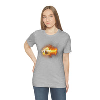 Flaming Football Bella Canvas Shirt - Football T Shirt, Football Gift, Football Lover, Game Day, Footballer, Football Life - Unisex