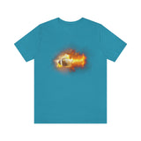 Flaming Football Bella Canvas Shirt - Football T Shirt, Football Gift, Football Lover, Game Day, Footballer, Football Life - Unisex