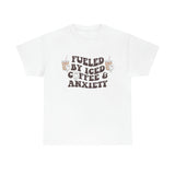 Fueled By Iced Coffee & Anxiety T Shirt - Funny Shirt - Unisex Jersey Short Sleeve Tee