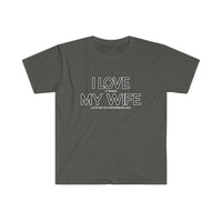 I LOVE MY WIFE Snowmobiling T Shirt - Snowmobile, Gift for Husband, Man Gift, Gift for Him, Father's Day, Birthday Gift Funny Softstyle