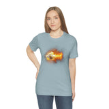 Flaming Football Bella Canvas Shirt - Football T Shirt, Football Gift, Football Lover, Game Day, Footballer, Football Life - Unisex