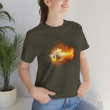 Flaming Football Bella Canvas Shirt - Football T Shirt, Football Gift, Football Lover, Game Day, Footballer, Football Life - Unisex