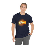 Flaming Football Bella Canvas Shirt - Football T Shirt, Football Gift, Football Lover, Game Day, Footballer, Football Life - Unisex