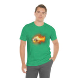 Flaming Football Bella Canvas Shirt - Football T Shirt, Football Gift, Football Lover, Game Day, Footballer, Football Life - Unisex