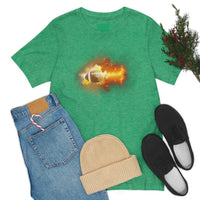 Flaming Football Bella Canvas Shirt - Football T Shirt, Football Gift, Football Lover, Game Day, Footballer, Football Life - Unisex