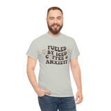 Fueled By Iced Coffee & Anxiety T Shirt - Funny Shirt - Unisex Jersey Short Sleeve Tee