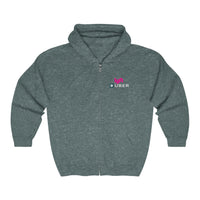 Uber Lyft Both Logo - Full Zip Hooded Sweatshirt , Unisex Heavy Blend