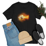 Flaming Football Bella Canvas Shirt - Football T Shirt, Football Gift, Football Lover, Game Day, Footballer, Football Life - Unisex