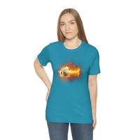 Flaming Football Bella Canvas Shirt - Football T Shirt, Football Gift, Football Lover, Game Day, Footballer, Football Life - Unisex