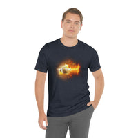 Flaming Football Bella Canvas Shirt - Football T Shirt, Football Gift, Football Lover, Game Day, Footballer, Football Life - Unisex