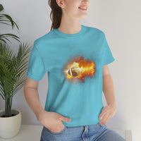 Flaming Football Bella Canvas Shirt - Football T Shirt, Football Gift, Football Lover, Game Day, Footballer, Football Life - Unisex